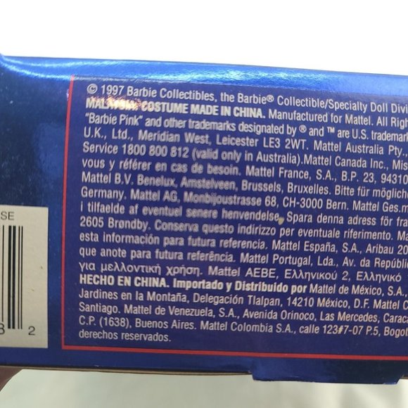 1997 Mattel Silk Flame Barbie Collector Edition Girl Black Hair Fashion Doll - Picture 5 of 11